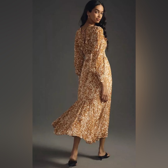 ANTHROPOLOGIE Odetta Ruffle Dress, size M - Picture 3 of 12